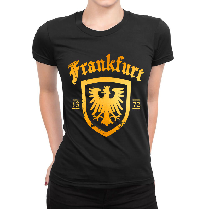 Frankfurt City In Germany Ladies Fitted T-Shirt by Kathrin Sutter | Artistshot