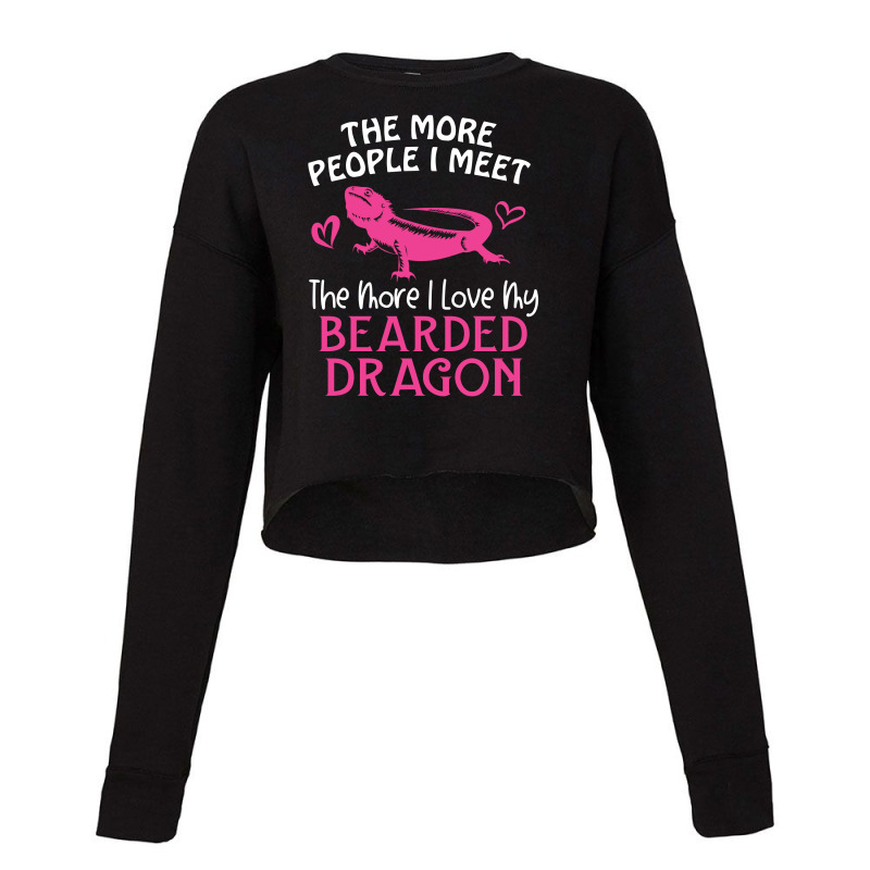 My Bearded Dragon Love People Cropped Sweater by cogentprint | Artistshot