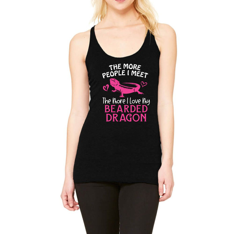 My Bearded Dragon Love People Racerback Tank by cogentprint | Artistshot