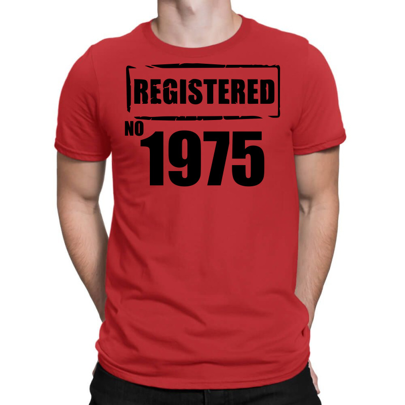 Registered No 1975 T-shirt | Artistshot