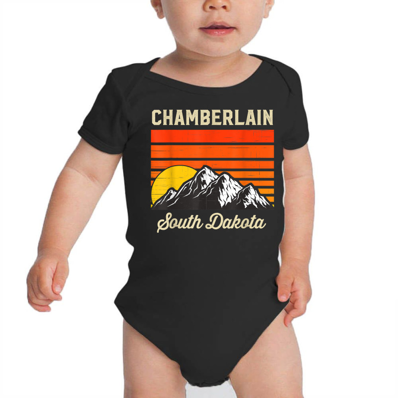 Chamberlain South Dakota Retro Vintage City State Usa T Shirt Baby Bodysuit by jermonmccline | Artistshot