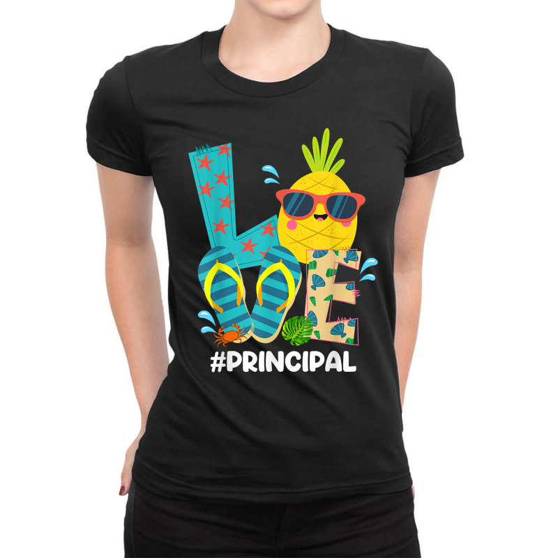 Love Principal Funny Principal Christmas In July Summer T Shirt Ladies Fitted T-Shirt by jermonmccline | Artistshot