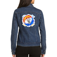 Remnant Warrior Asia Transparent Bg  108856737 Ladies Denim Jacket | Artistshot