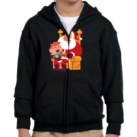 Santa Claus Youth Zipper Hoodie | Artistshot