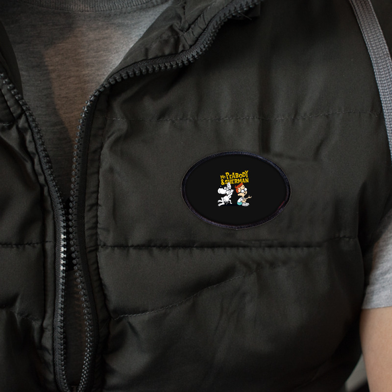 Funny Talking Mr Peabody And Sherman Oval Patch | Artistshot