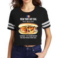 Newyork City Hot Dog Pushcart Bun Ketchup Mustard Sauerkraut T Shirt Scorecard Crop Tee | Artistshot