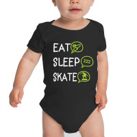 Eat Sleep Skate Baby Bodysuit | Artistshot