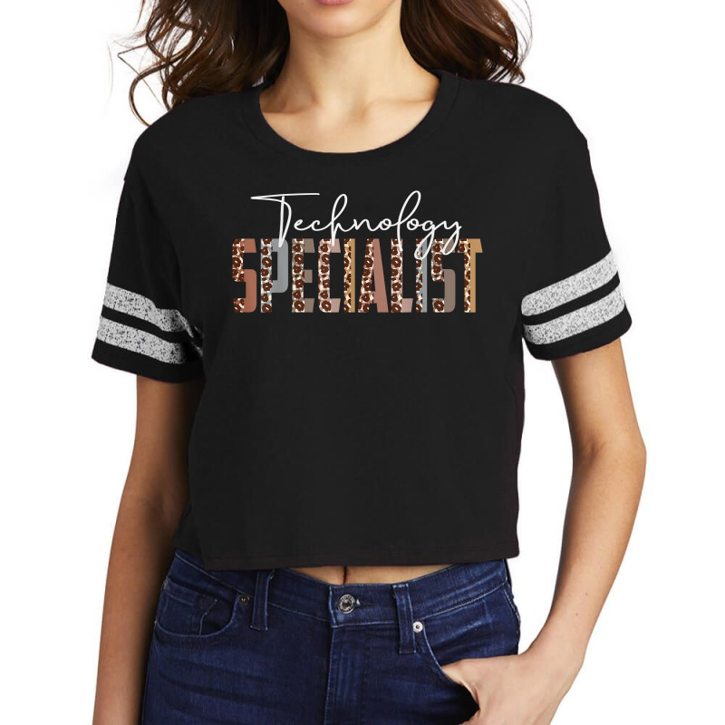 Leopard Technology Specialist Funny Job Title School Worker T Shirt Scorecard Crop Tee by JahmayaWhittle | Artistshot