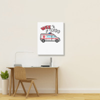 Wee Woo Emt Ambulance Responder Emergency Medical Technician T Shirt Portrait Canvas Print | Artistshot