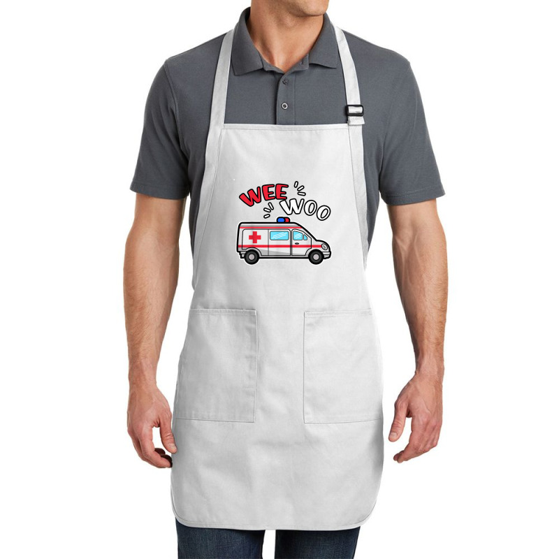 Wee Woo Emt Ambulance Responder Emergency Medical Technician T Shirt Full-length Apron | Artistshot