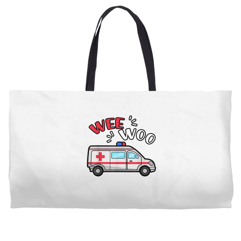 Wee Woo Emt Ambulance Responder Emergency Medical Technician T Shirt Weekender Totes | Artistshot