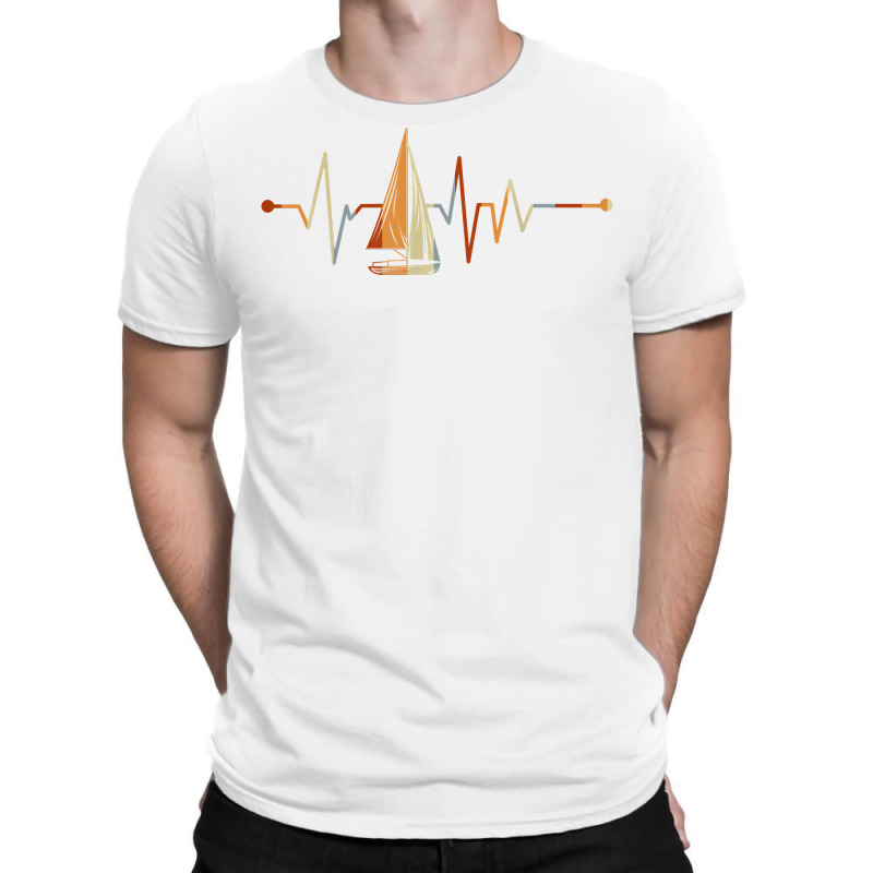 Sea Captain Gift Sail Boat Heartbeat Boat Sailing T Shirt T-shirt | Artistshot