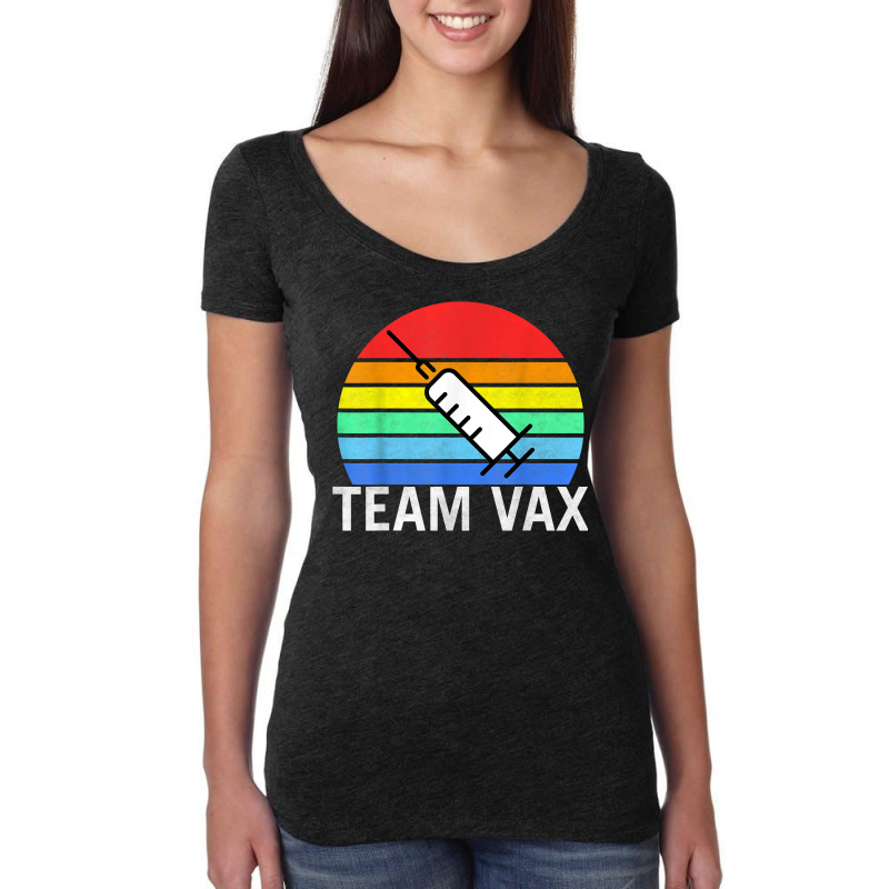 Team Vaccine Pro Vaccine Vaccination Retro Vintage T Shirt Women's Triblend Scoop T-shirt by KretschmerBridge | Artistshot