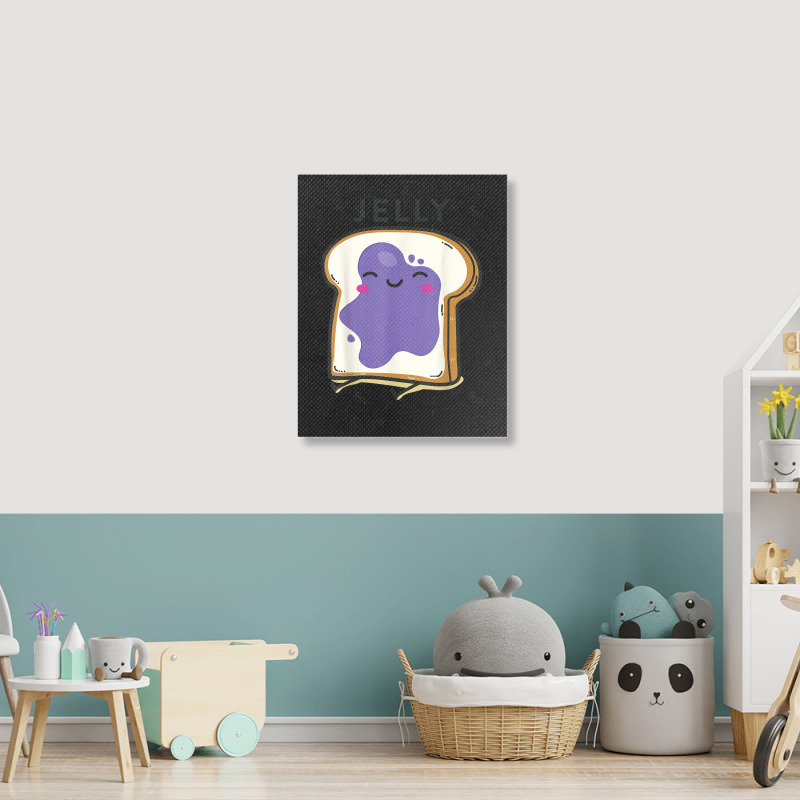 Peanut Butter& Jelly Matching Couple Shirts His Hers Outfits T Shirt Portrait Canvas Print | Artistshot