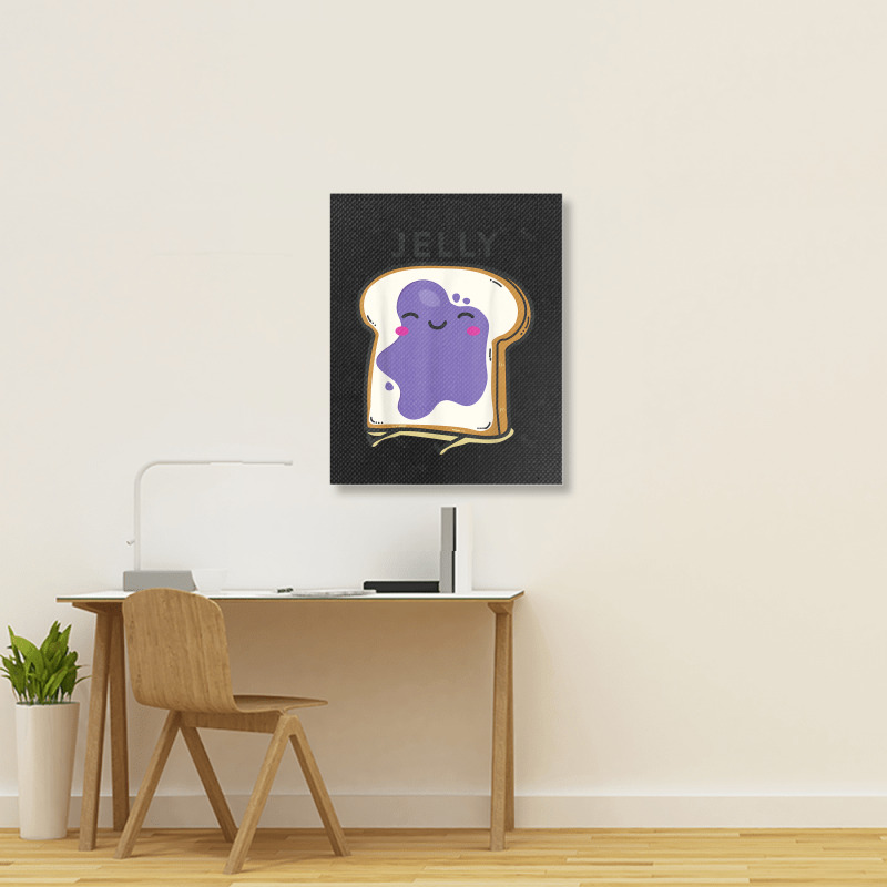 Peanut Butter& Jelly Matching Couple Shirts His Hers Outfits T Shirt Portrait Canvas Print | Artistshot