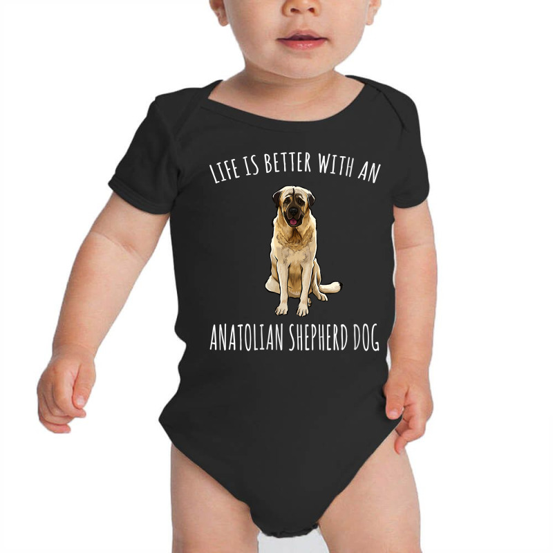 Womens Life Is Better With A Anatolian Shepherd Dog Lover V Neck T Shi Baby Bodysuit by JahmayaWhittle | Artistshot