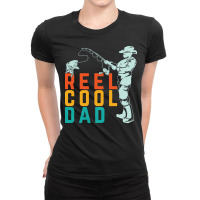 Fishing T  Shirt Retro Fisher Angle Fish Cool Dad Funny Fishing T  Shi Ladies Fitted T-shirt | Artistshot