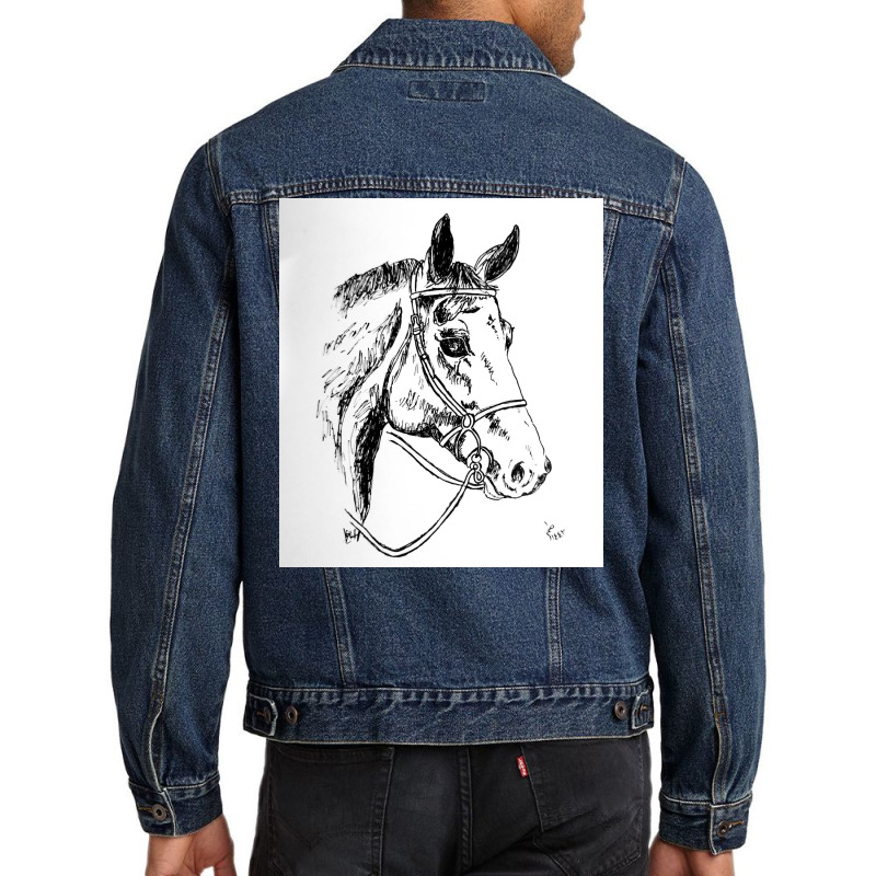 Horse Men Denim Jacket | Artistshot