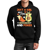 Fox T  Shirt Cute Forest Animal Just A Girl Who Loves Avocados And Fox Unisex Hoodie | Artistshot