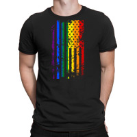 Rainbow Usa Flag T-shirt | Artistshot