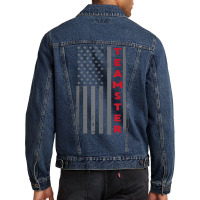 Teamster American Flag Patriotic Truck Driver Us Trucking Tank Top Men Denim Jacket | Artistshot