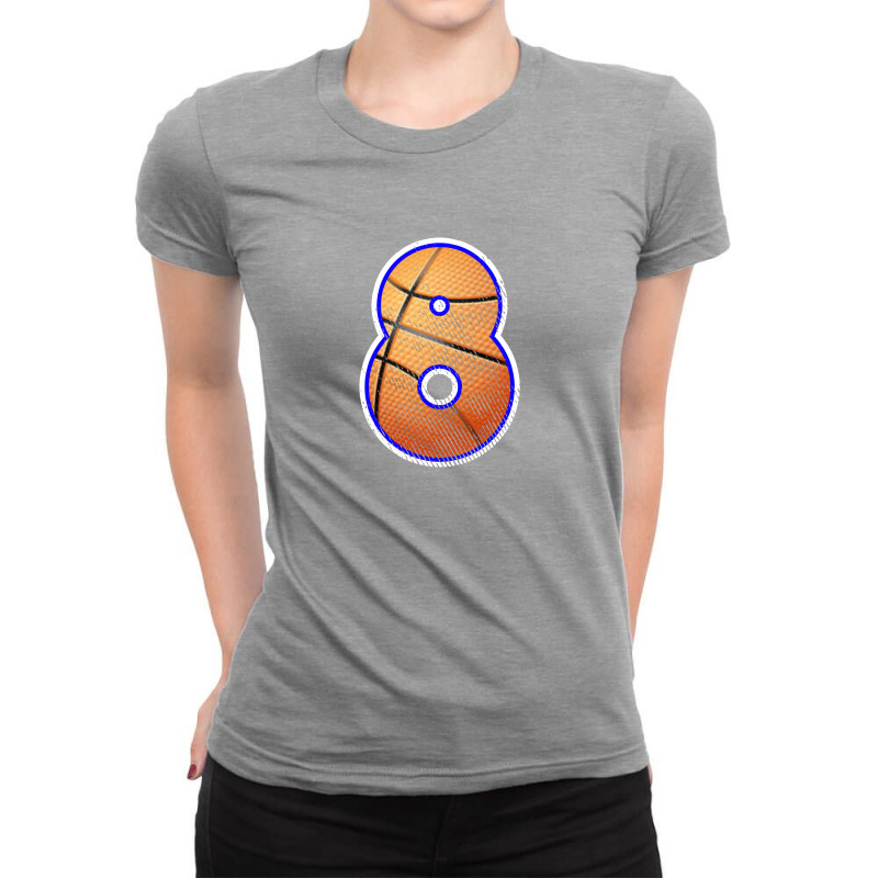 Baskettball Player Number  Eight Ladies Fitted T-Shirt by autlu2024 | Artistshot