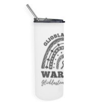 Womens Glioblastoma Warrior Glioblastoma Awareness Rainbow V Neck T Sh Skinny Tumbler | Artistshot