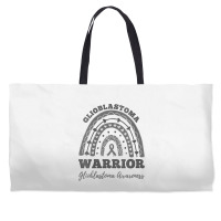 Womens Glioblastoma Warrior Glioblastoma Awareness Rainbow V Neck T Sh Weekender Totes | Artistshot