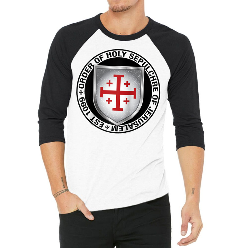 Order Of The Holy Sepulchre Of Jerusalem Shield Raglan Baseball Tee 3/4 Sleeve Shirt | Artistshot