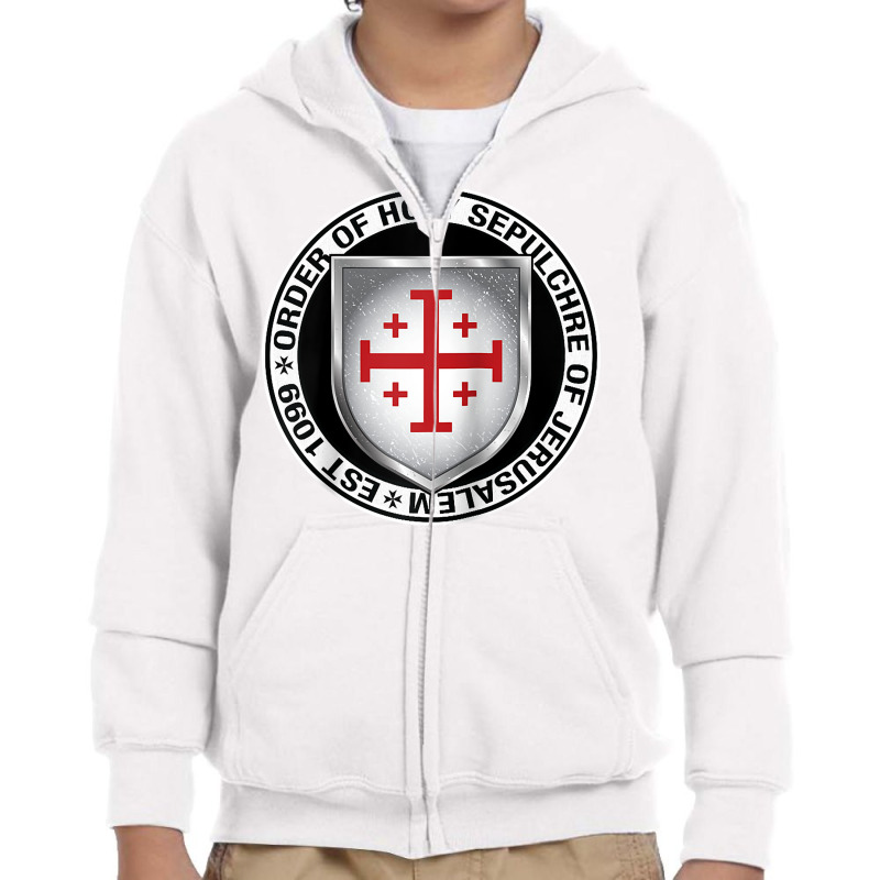 Order Of The Holy Sepulchre Of Jerusalem Shield Raglan Baseball Tee Youth Zipper Hoodie | Artistshot