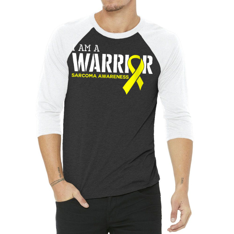 Womens I Am A Warrior Ewings Sarcoma Cancer Awareness Month Support V 3/4 Sleeve Shirt | Artistshot