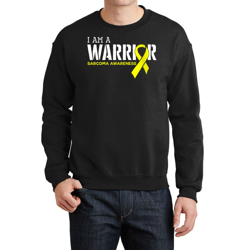 Womens I Am A Warrior Ewings Sarcoma Cancer Awareness Month Support V Crewneck Sweatshirt | Artistshot