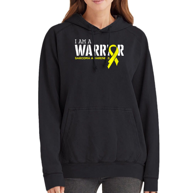 Womens I Am A Warrior Ewings Sarcoma Cancer Awareness Month Support V Vintage Hoodie | Artistshot