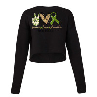 Womens Organ Donation Peace, Love, Donate, Give Someone Life Donate V Cropped Sweater | Artistshot