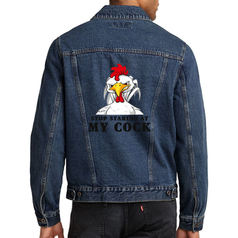 Chicken Funny Men Denim Jacket by david stropher | Artistshot