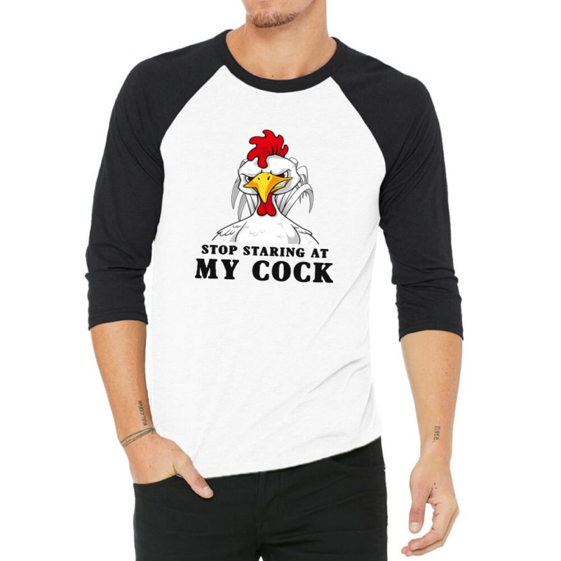 Chicken Funny 3/4 Sleeve Shirt by david stropher | Artistshot