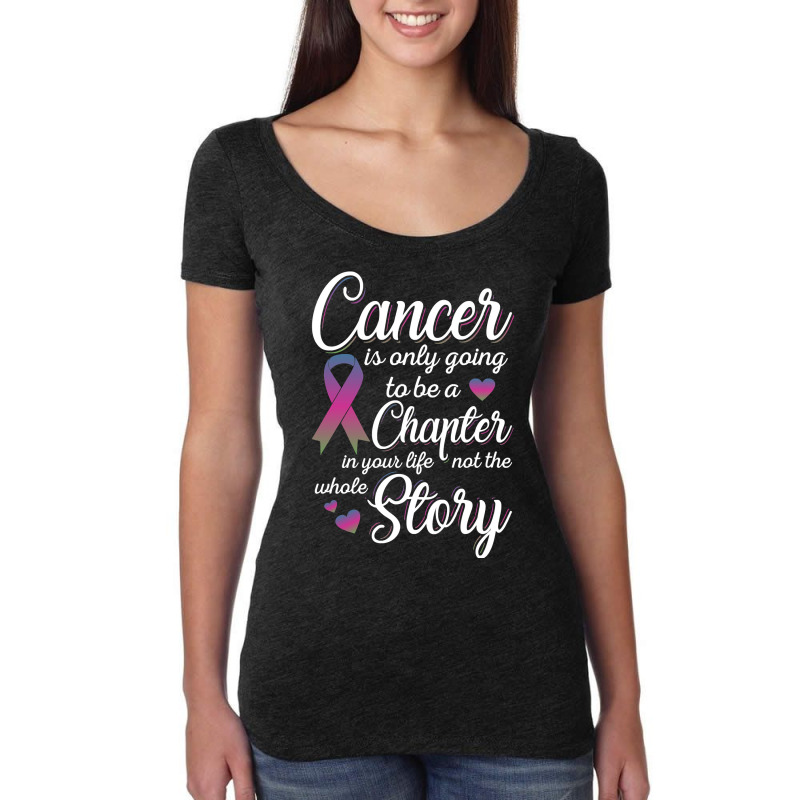 Breast Cancer Metastatic Breast Cancer Cancer Is Only A Chapter Of My Women's Triblend Scoop T-shirt by offensejuggler | Artistshot