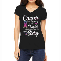 Breast Cancer Metastatic Breast Cancer Cancer Is Only A Chapter Of My Women's V-neck T-shirt | Artistshot