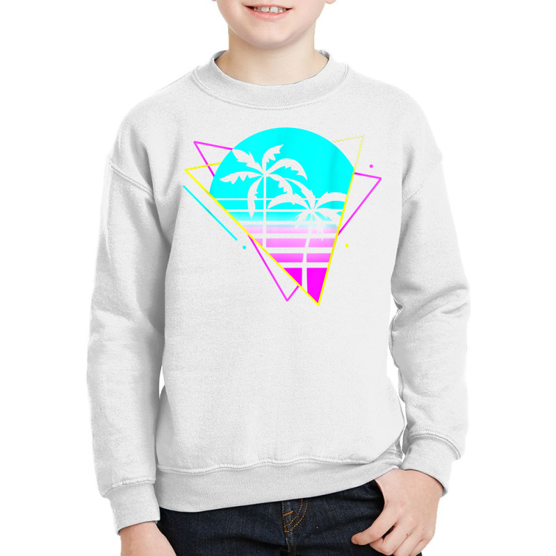 Vaporwave Aesthetic. Vintage Palm Paradise. Retro Palm Tree T Shirt Youth Sweatshirt by saldeenshakir | Artistshot