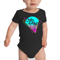 Vaporwave Aesthetic. Vintage Palm Paradise. Retro Palm Tree T Shirt Baby Bodysuit | Artistshot