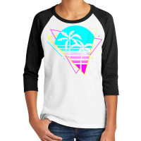 Vaporwave Aesthetic. Vintage Palm Paradise. Retro Palm Tree T Shirt Youth 3/4 Sleeve | Artistshot