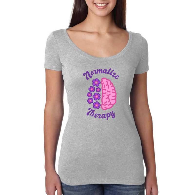 Normalize Therapy - Society Women's Triblend Scoop T-shirt by Ashira_Designs | Artistshot