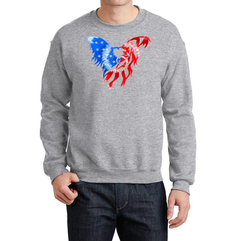 Tie Dye Bald Eagle American Flag Patriotic Happy 4th Of July T Shirt Crewneck Sweatshirt | Artistshot