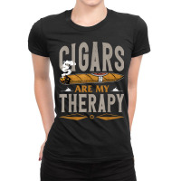 Cigars Are My Therapy T Shirt Ladies Fitted T-shirt | Artistshot