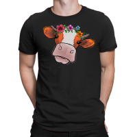 Cow With Flowers T-shirt | Artistshot