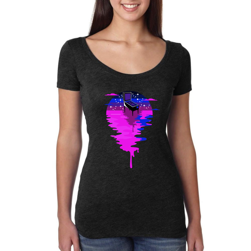 Pinball, Pinball Arcade, Pinball Table, Women's Triblend Scoop T-shirt by CUSER2870 | Artistshot