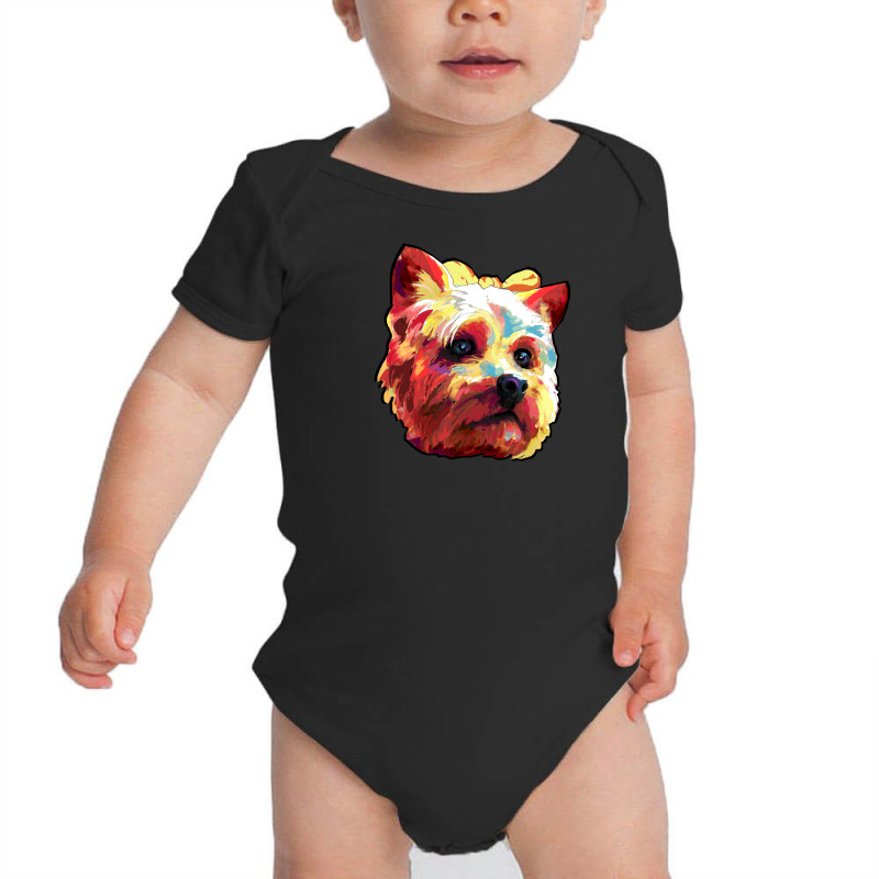 Yorkshire Terrier Baby Bodysuit by ArtMailsonCello | Artistshot