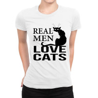 Real Men Love Cats Ladies Fitted T-shirt | Artistshot