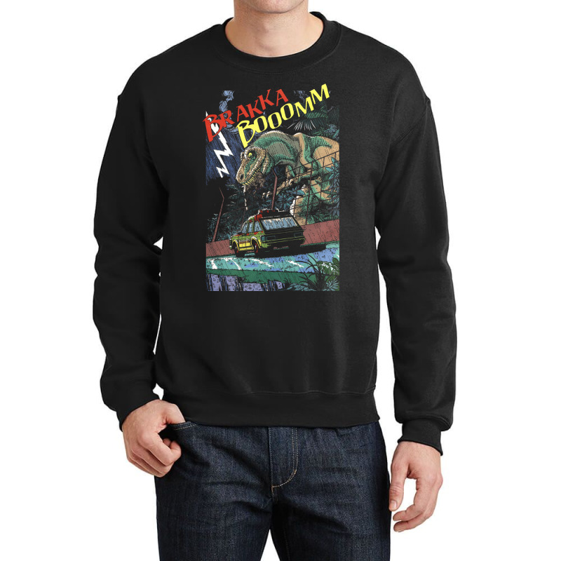 T-rex Terror Jurassic Dinosaur Attack Crewneck Sweatshirt | Artistshot