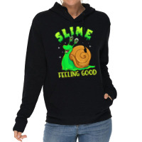 Slime Feeling Good   Funny Pun Cute Slimy Snail T Shirt Lightweight Hoodie | Artistshot